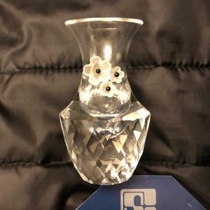Swarovski silver crystal vase